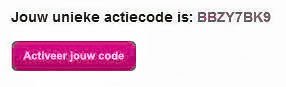 Unieke actiecode!