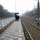 Tramhalte op de dijk van de Cornelis Lelylaan