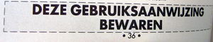 Goed bewaren!